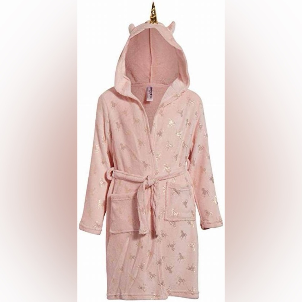 Limited Too Girls - Plush Soft Fleece Robe with Animal Hood